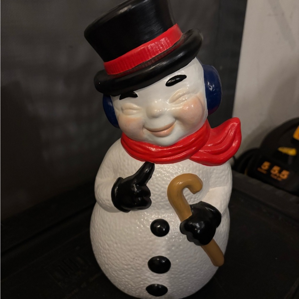 Vintage ceramic snowman